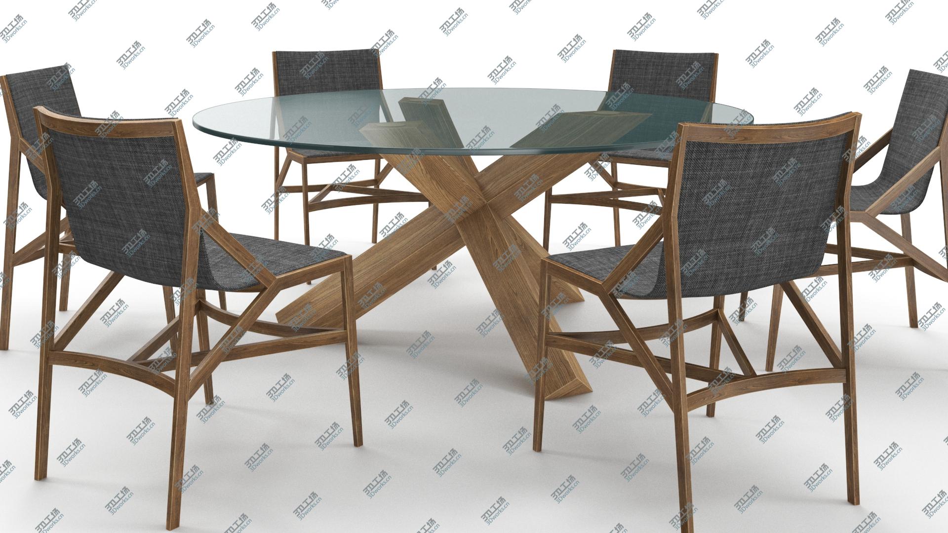 images/goods_img/2021040233/3D model Cassina Dining Table Chair Set Oak Glass Suit/4.jpg